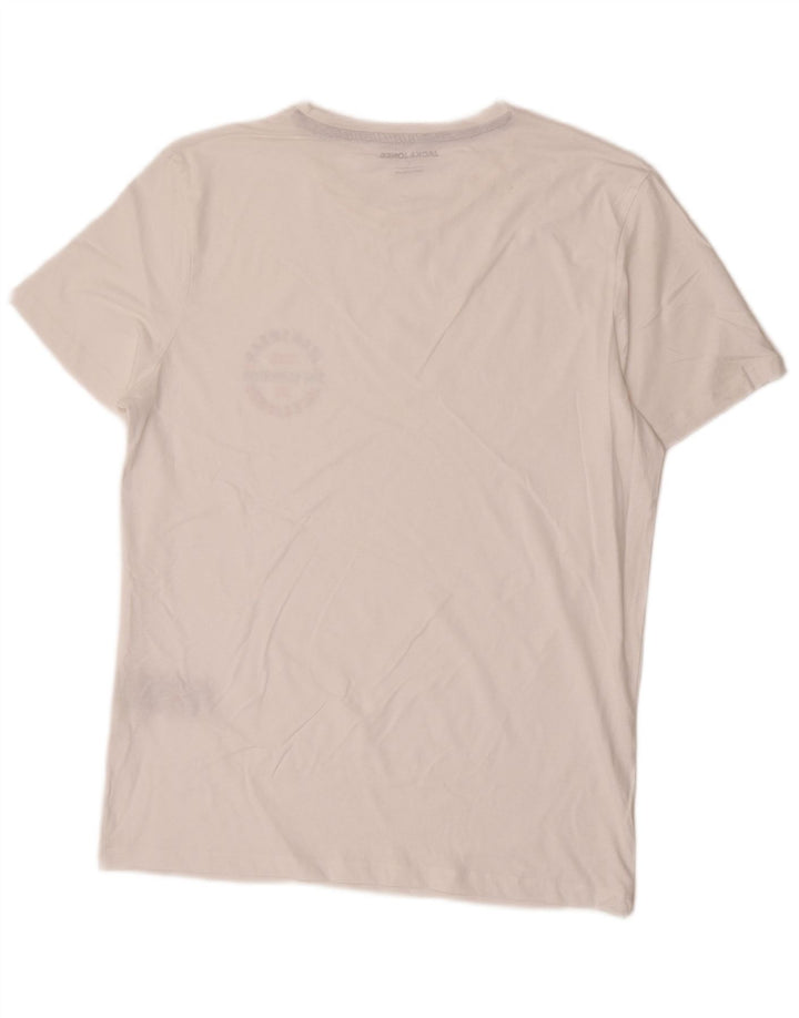 Camiseta masculina Jack & Jones grande algodão branco