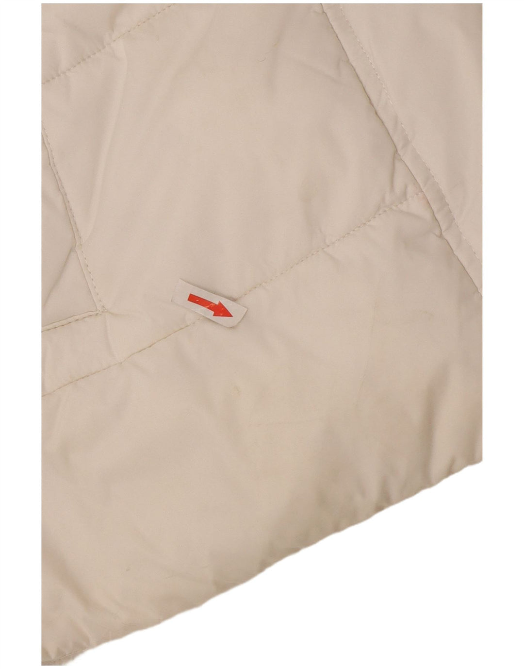 Jaqueta acolchoada feminina Replay gráfica grande UK 6 XS poliéster branco