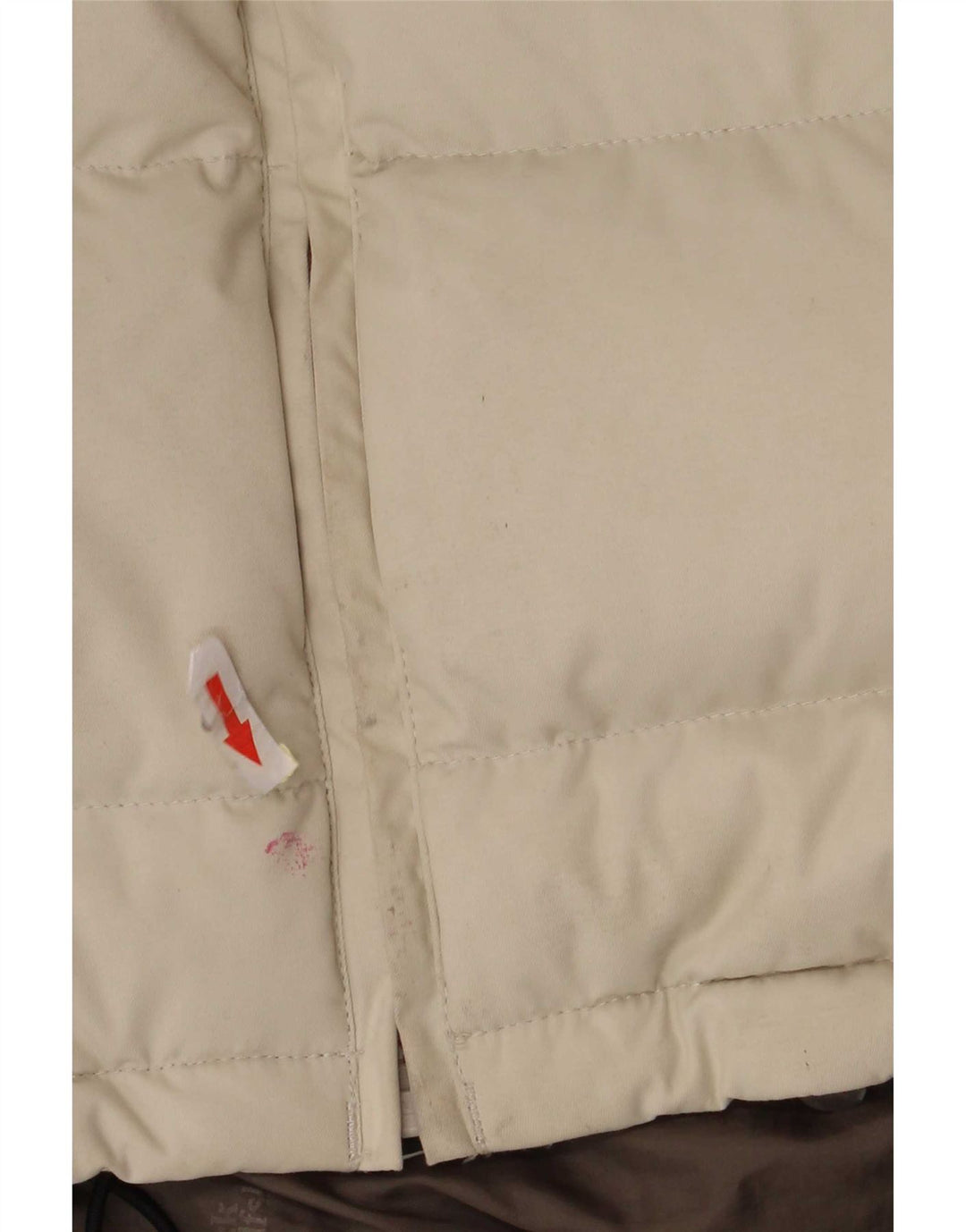 Jaqueta acolchoada com capuz feminina Jack Wolfskin Reino Unido 10 pequena poliamida bege