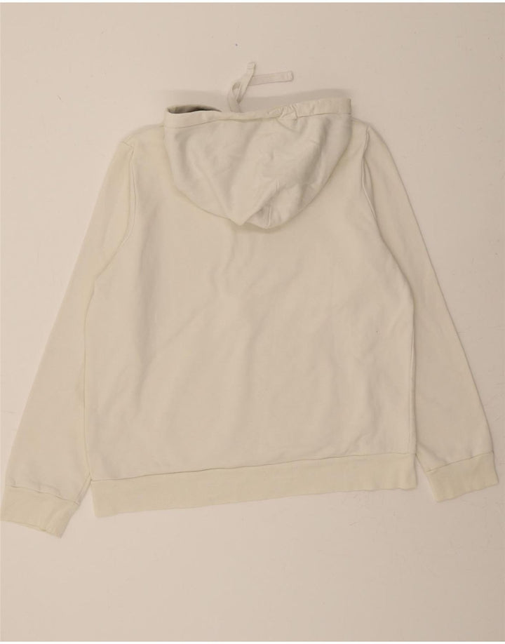 GANT Womens Regular Fit Hoodie Jumper UK 16 Large Off White Cotton Vintage Gant and Second-Hand Gant from Messina Hembry 