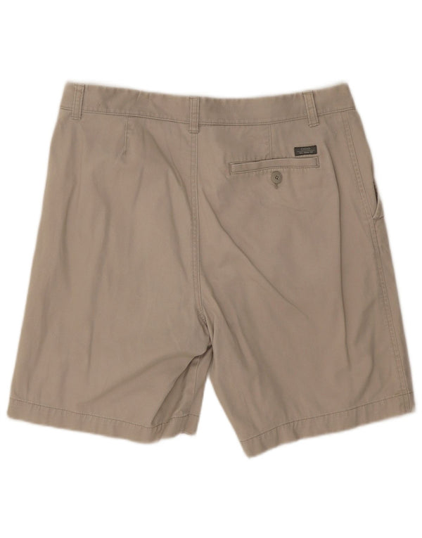 Shorts chino masculino Marks & Spencer W34 grande algodão bege