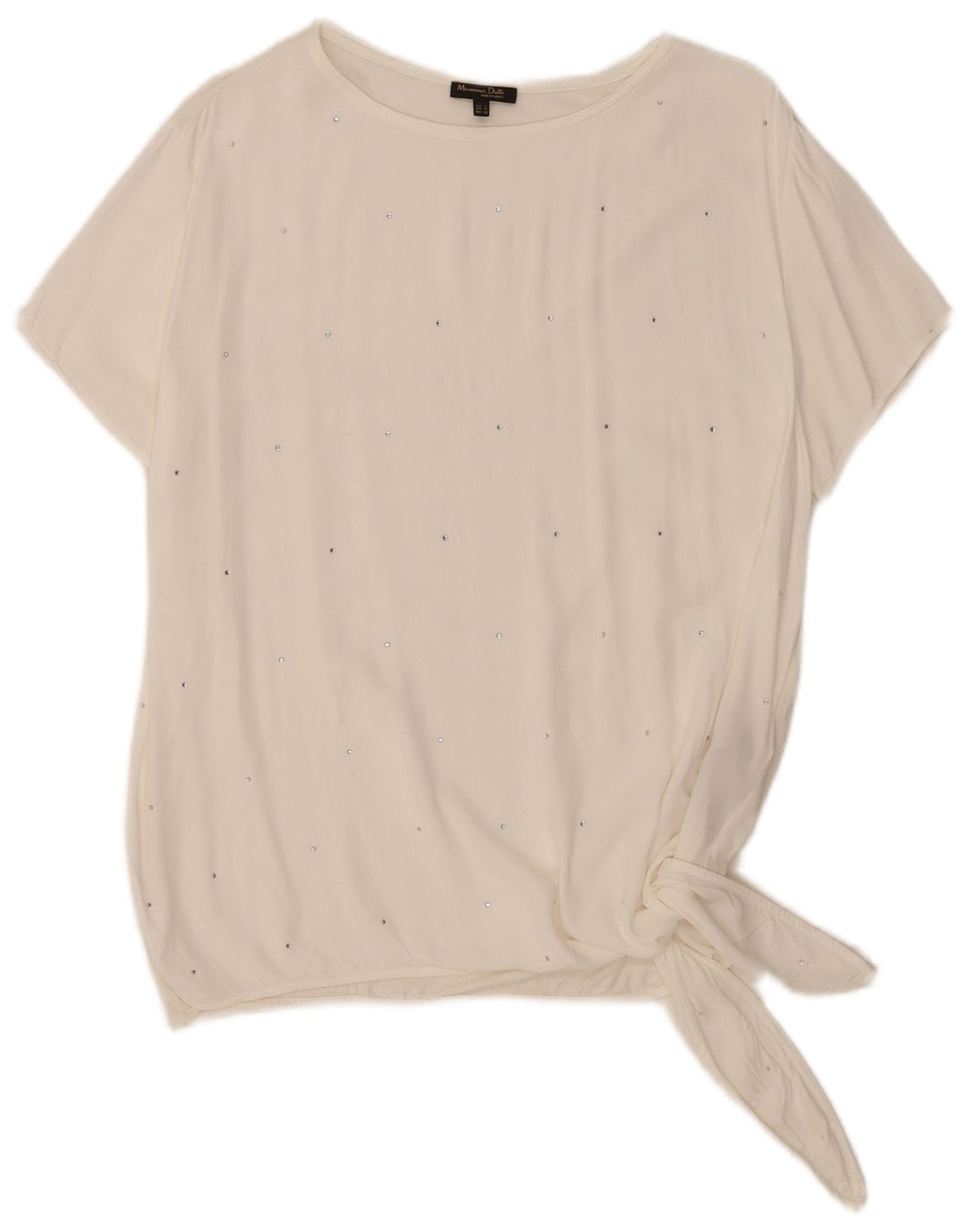 Blusa feminina Massimo Dutti UK 18 XL branca viscose