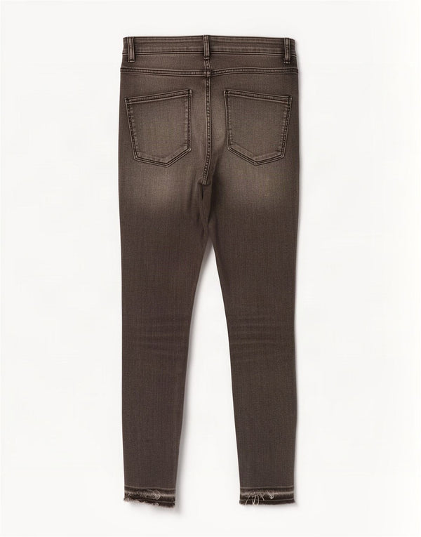 Calça jeans skinny feminina Zara cintura alta EU 36 XS W26 L27 cinza