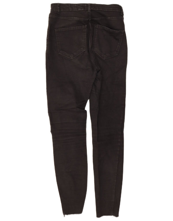 Calça jeans skinny feminina Zara Trafaluc desgastada UE 40 médio W30 L27 preto
