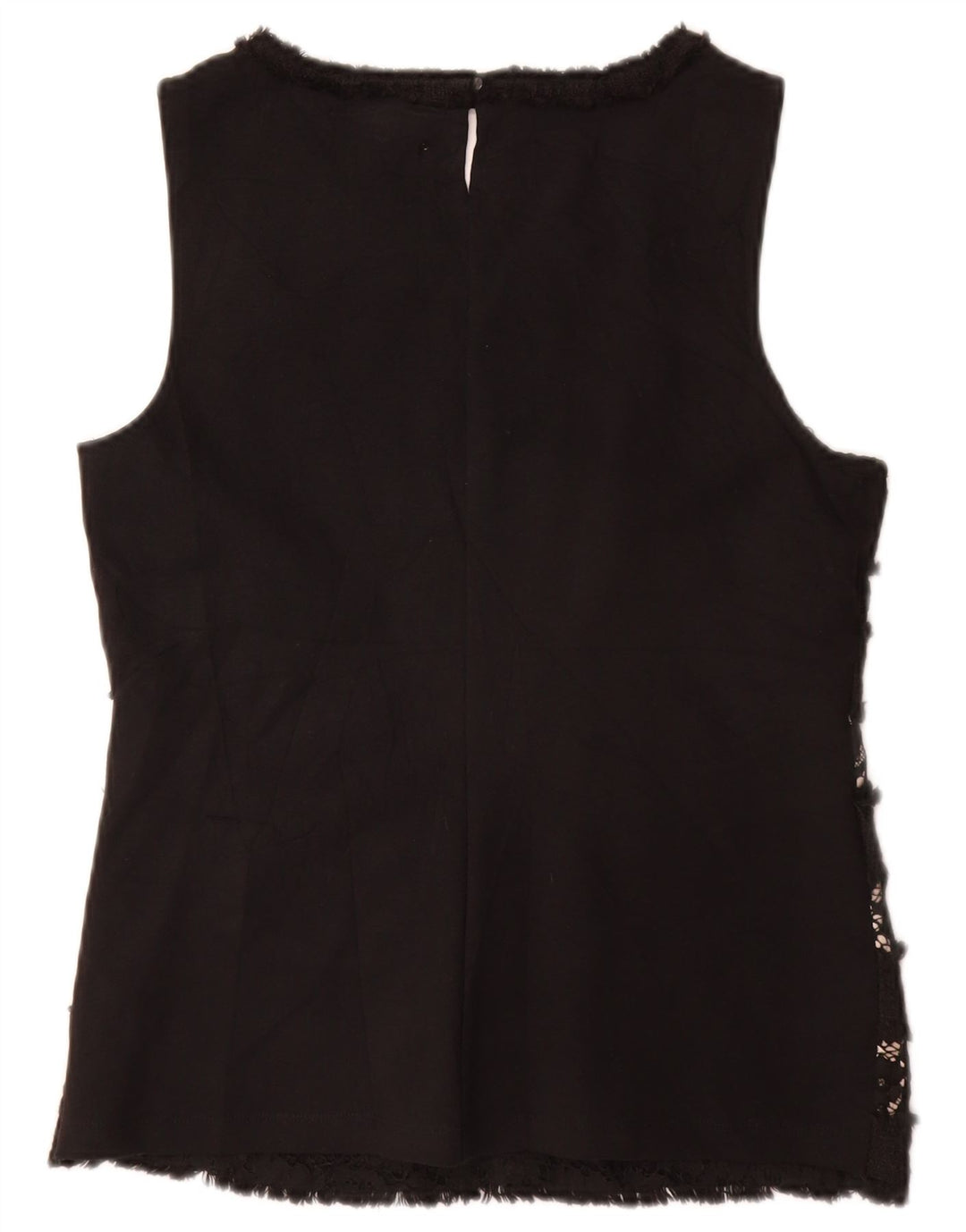 Blusa feminina sem mangas J. CREW UK 10 pequena viscose floral preta