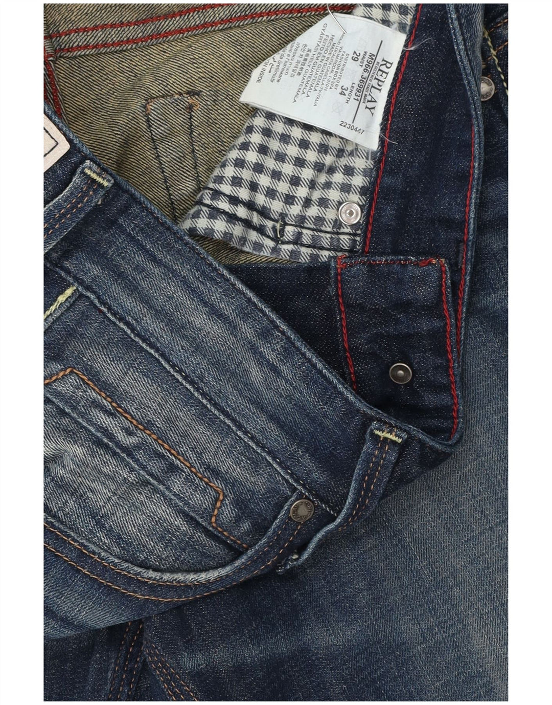 REPLAY Jeans feminino Jeto Slim W29 L34 algodão azul