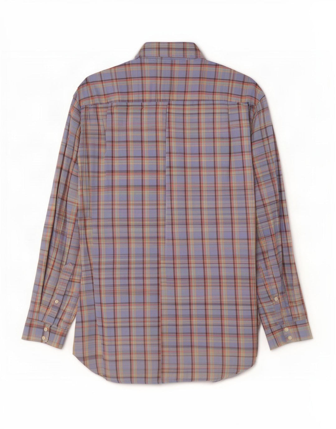 Camisa masculina Lacoste tamanho 42 grande algodão xadrez azul