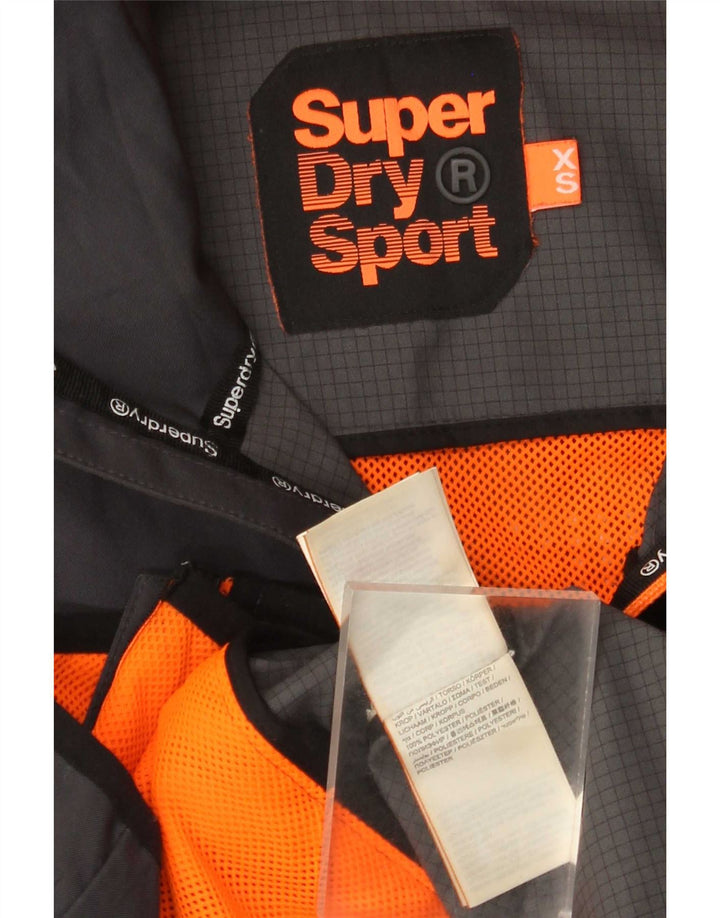Jaqueta de chuva masculina Superdry Graphic com capuz UK 34 XS poliéster cinza