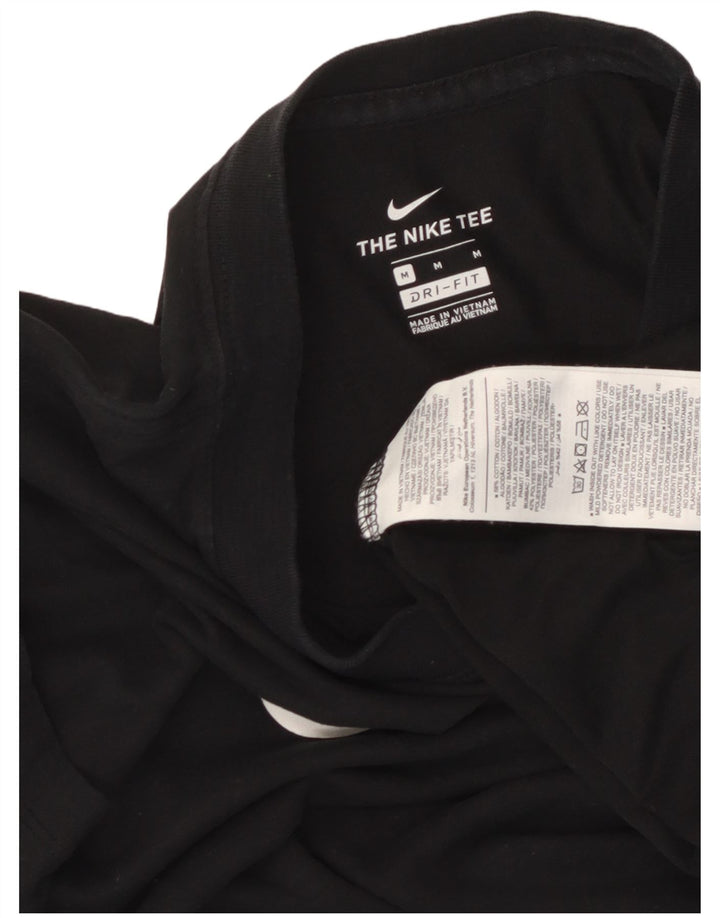 Camiseta Nike Feminina Dri Fit Graphic Top UK 14 Médio Algodão Preto