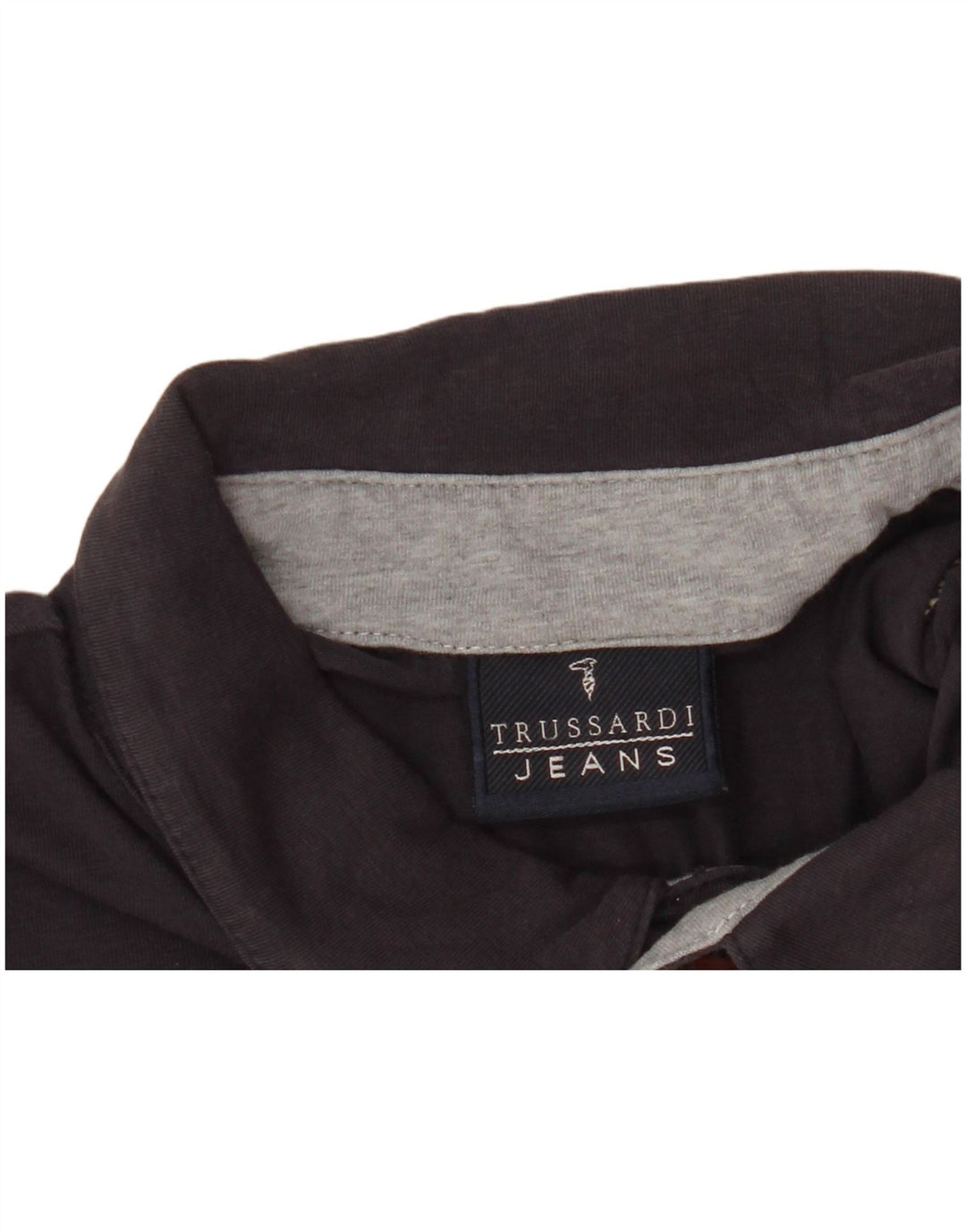 Camisa polo masculina TRUSSARDI JEANS grande algodão azul marinho