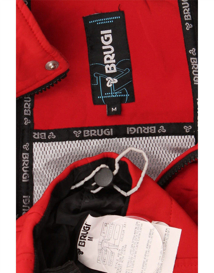Jaqueta corta-vento masculina BRUGI UK 38 poliéster vermelho médio