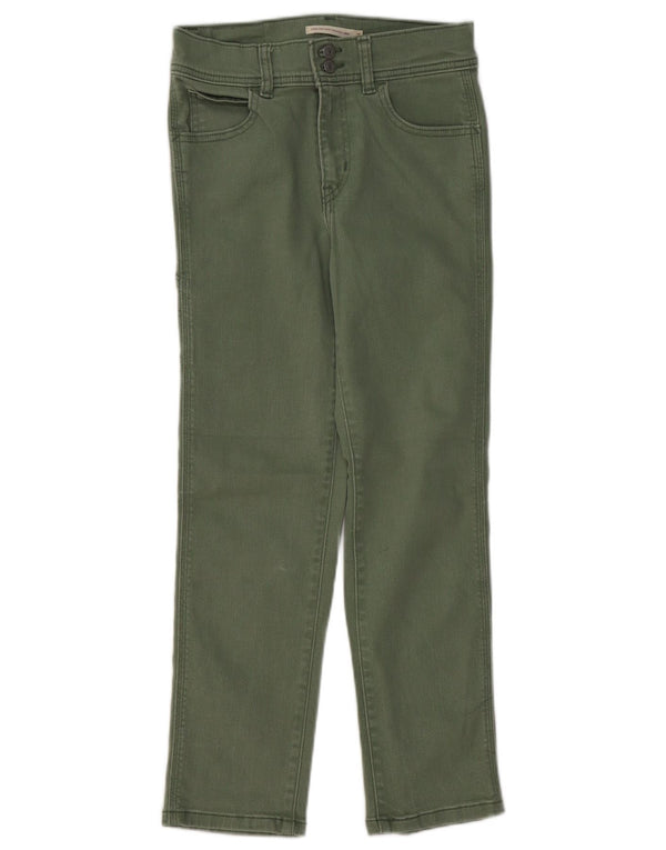 Calça jeans feminina Levi's 724 crop cintura alta reta W25 L25 algodão verde