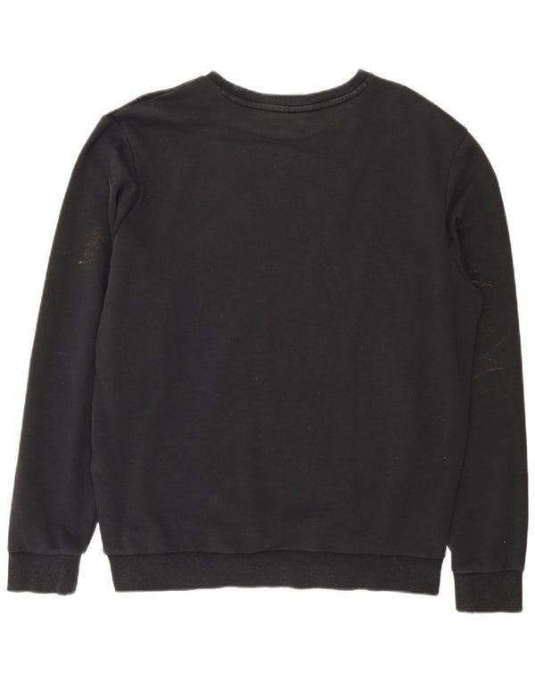 Puma Mens Graphic Moletom Jumper Grande Algodão Preto