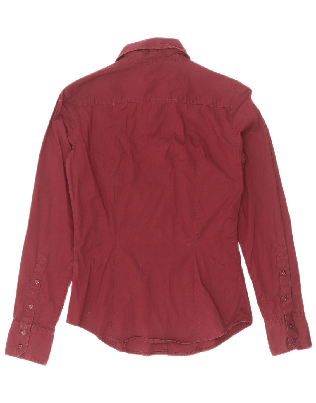 Camisa feminina Gas UK 10 pequena algodão marrom
