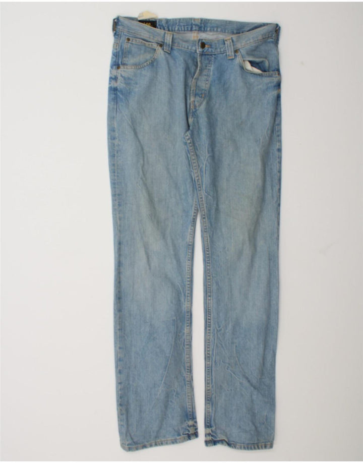Lee Mens Straight Jeans W33 L34 Azul Algodão