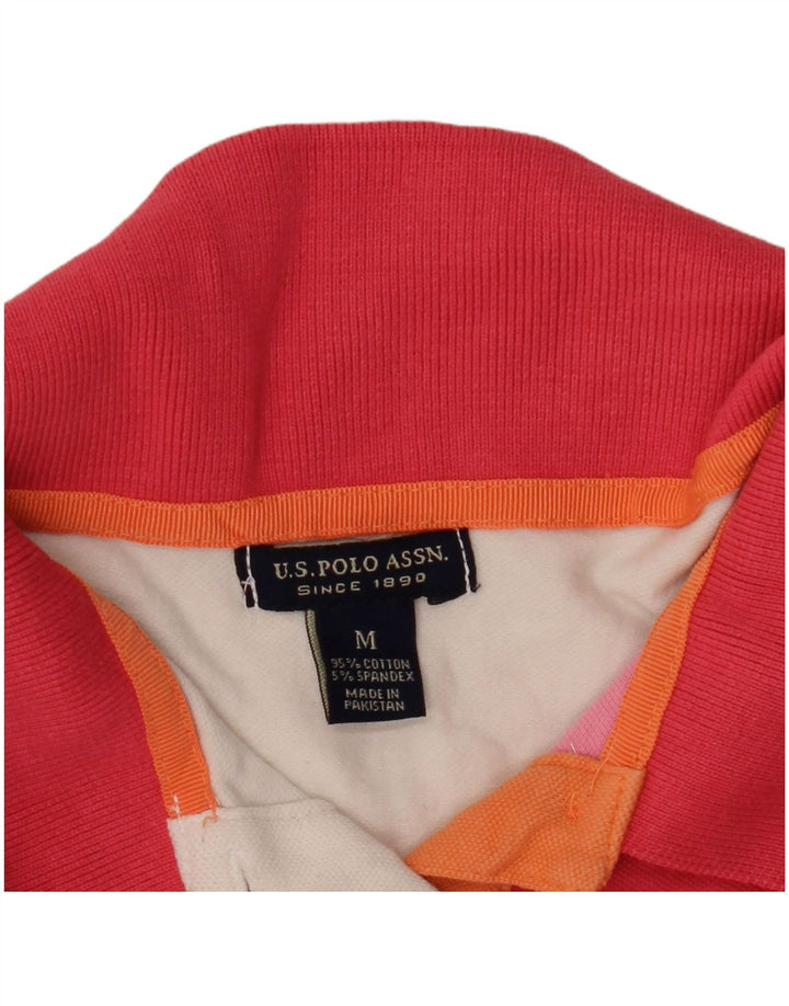 ASSN POLO DOS EUA. Camisa pólo rugby feminina UK 12 média multicolorida