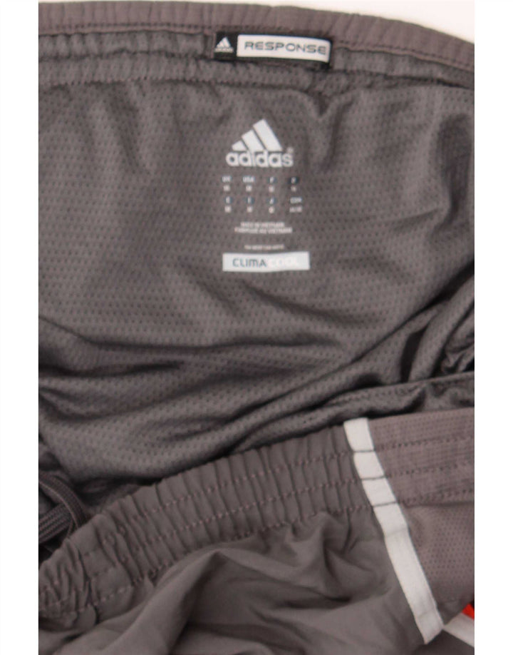 Shorts de natação masculino Adidas médio cinza colorblock poliéster
