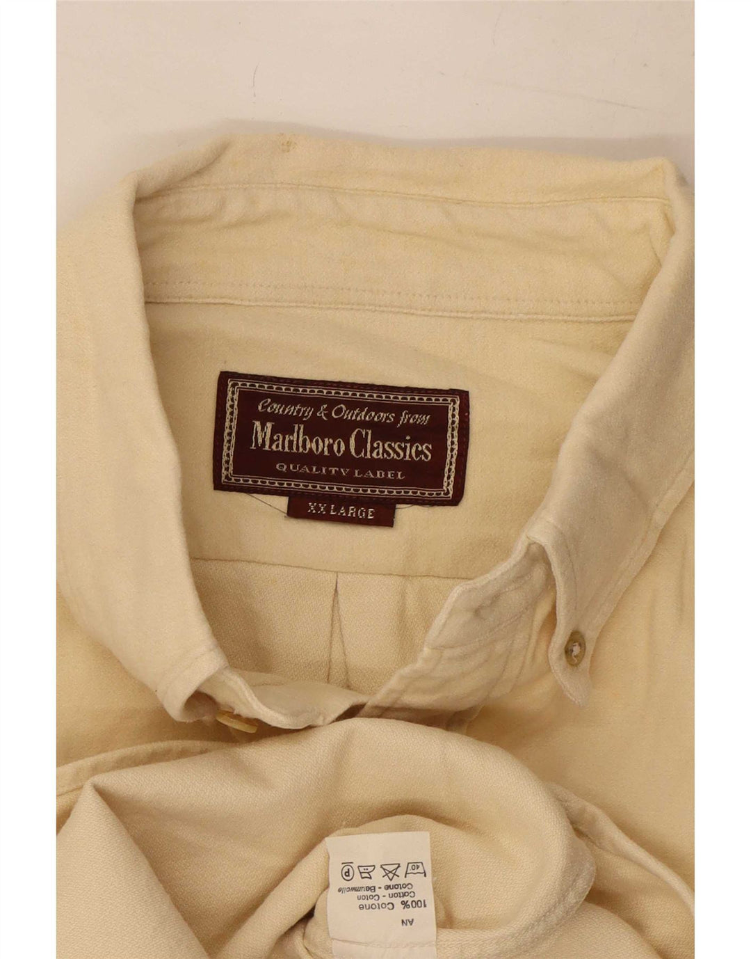 Camisa masculina Marlboro Classics 2XL algodão bege