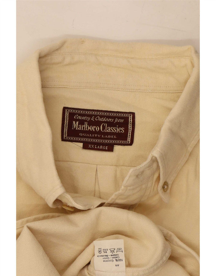 Camisa masculina Marlboro Classics 2XL algodão bege