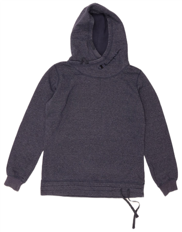 CHAMPION Suéter feminino com capuz gráfico Reino Unido 16 grande azul marinho