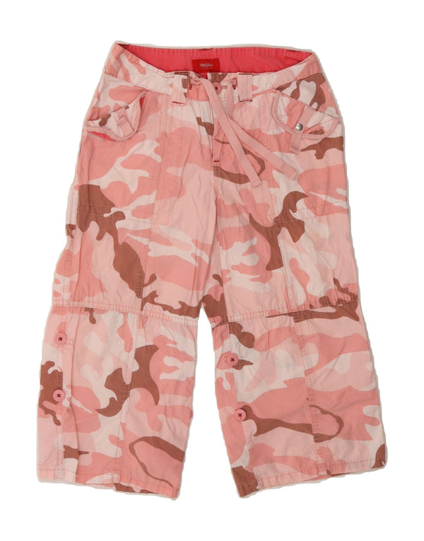 Calça capri feminina MOSSIMO 9-10 anos médio W24 L16 camuflagem rosa