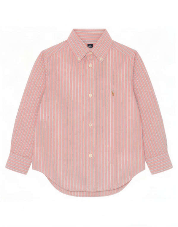 Camisa Ralph Lauren para meninos 18-24 meses algodão listrado rosa