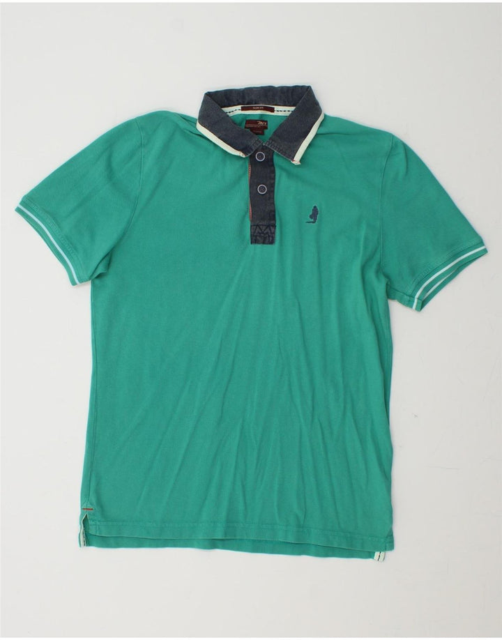 MARLBORO CLASSICS Mens Slim Fit Polo Shirt Medium Green Cotton Vintage Marlboro Classics and Second-Hand Marlboro Classics from Messina Hembry 