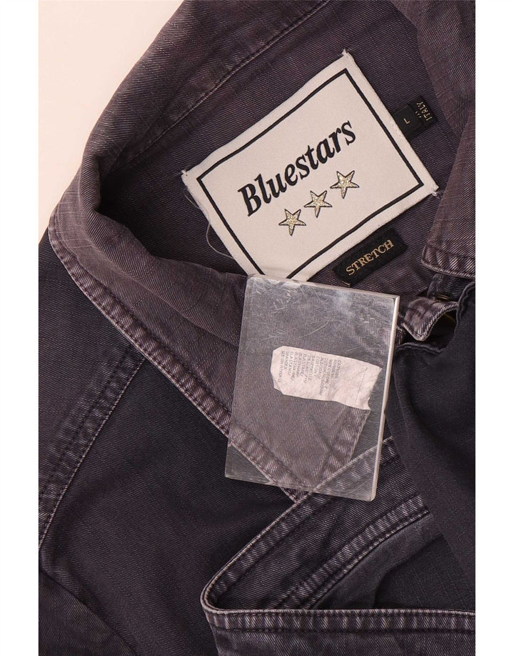 Jaqueta jeans feminina Bluestars Reino Unido 16 grande algodão azul marinho