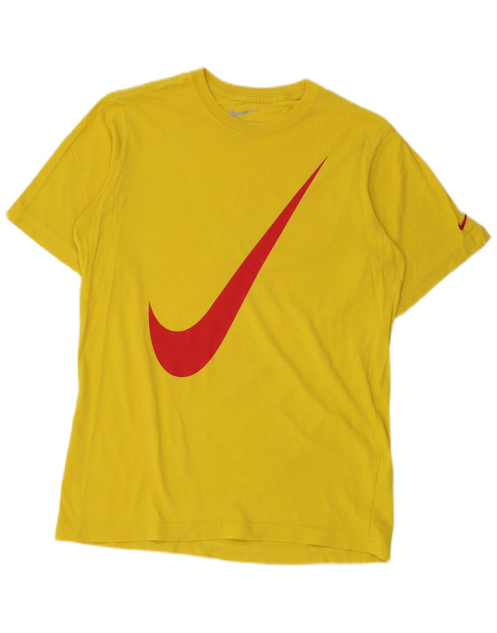 Camiseta gráfica masculina NIKE Top 13-14 anos XL amarelo algodão