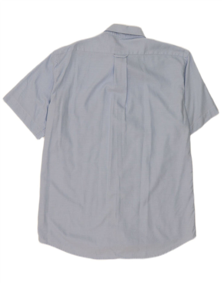 Camisa masculina Lacoste manga curta tamanho 40 algodão azul médio
