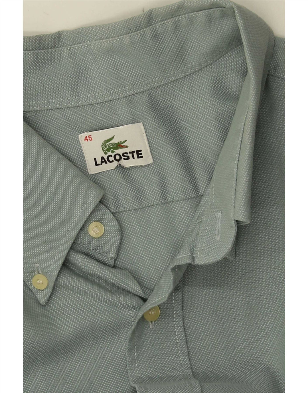 Lacoste camisa masculina de manga curta tamanho 45 XL verde