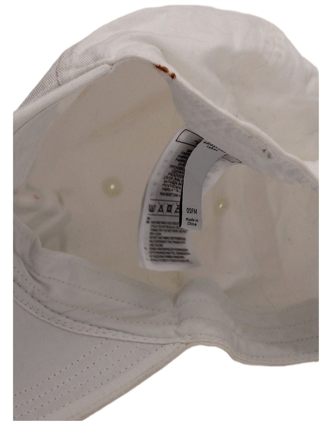 Boné de beisebol gráfico masculino Adidas tamanho único algodão branco