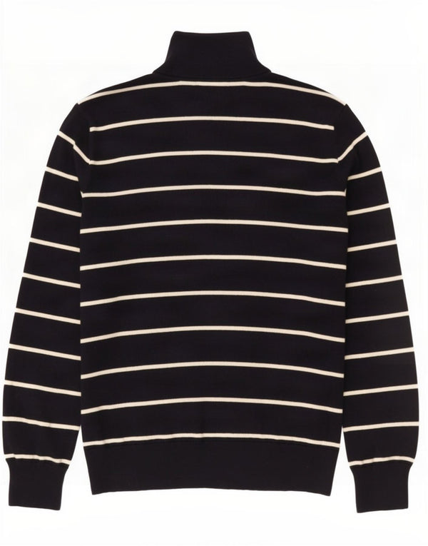 Suéter cardigã masculino Polo Ralph Lauren 14-15 anos grande listrado azul marinho