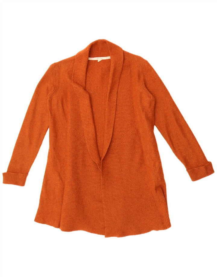 Suéter de cardigã aberto feminino White Stuff UK 10 nylon laranja pequeno