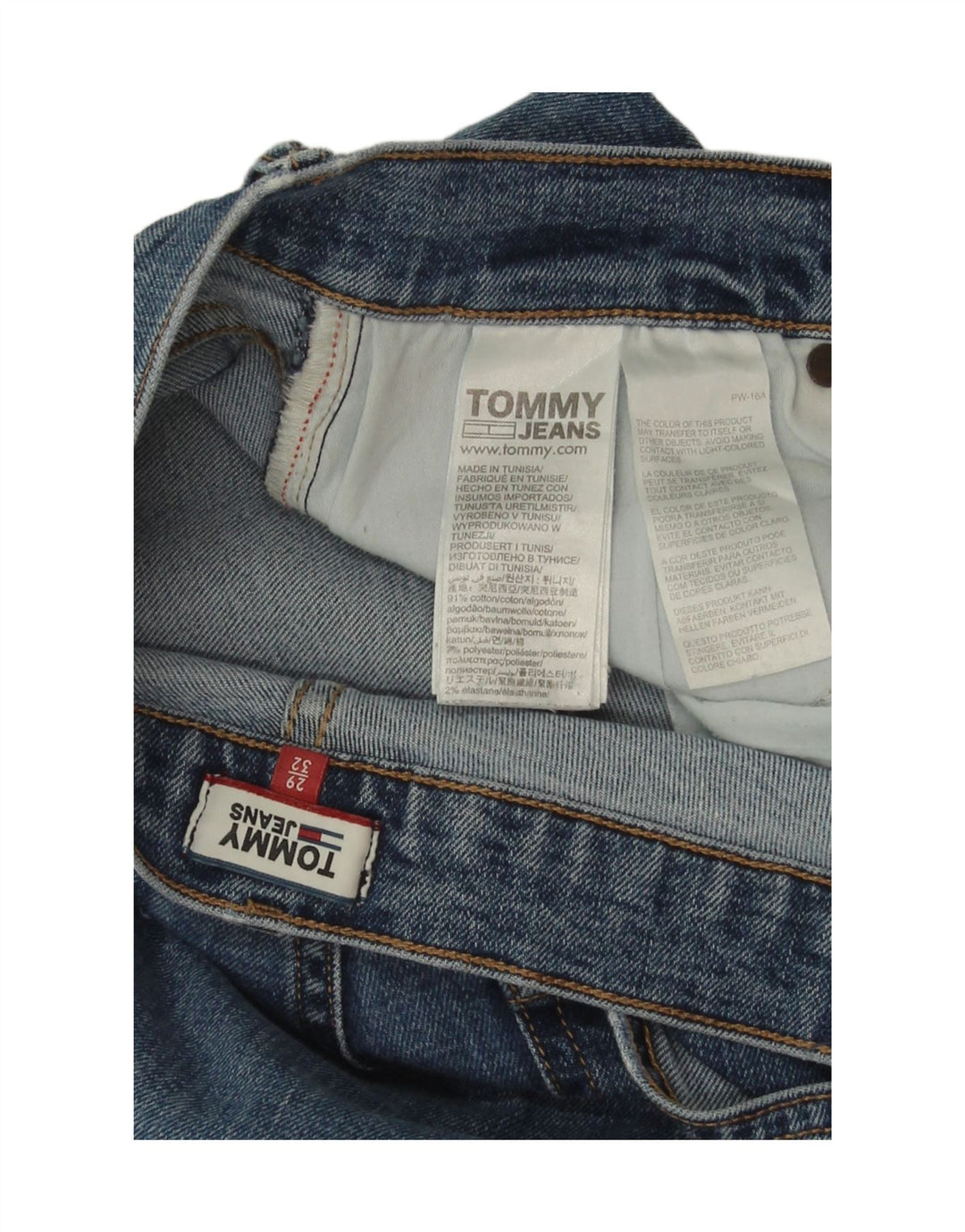 Jeans Tommy Hilfiger feminino cintura média bootcut W29 L25 algodão azul