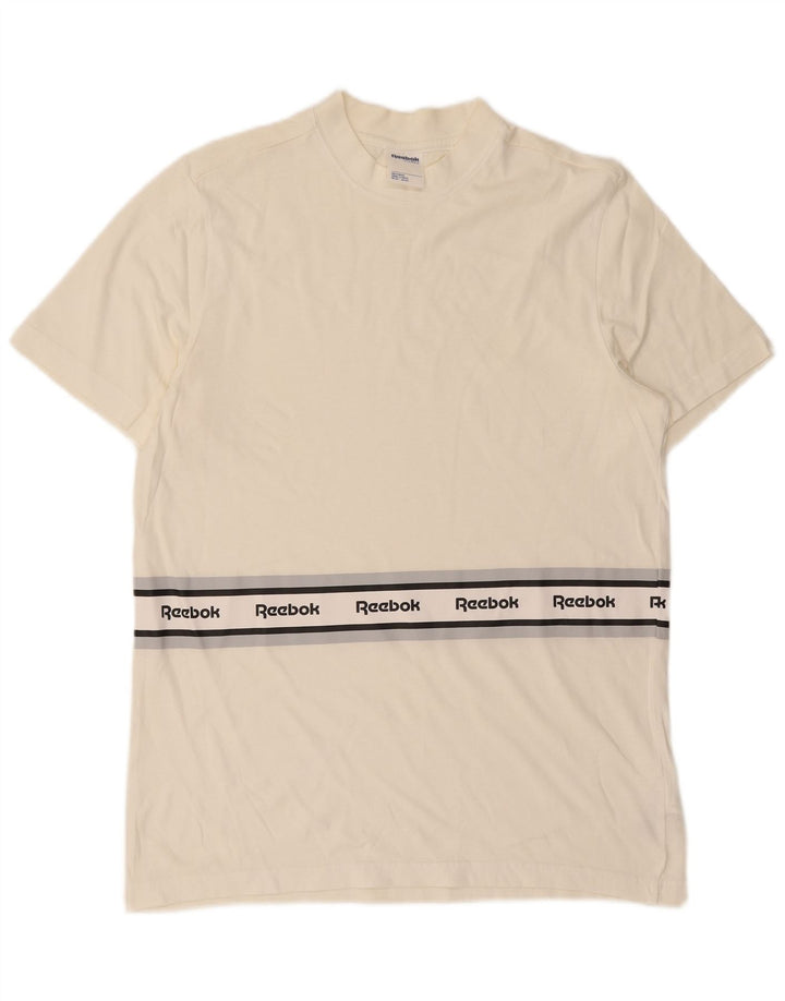 Camiseta masculina gráfica REEBOK grande algodão branco