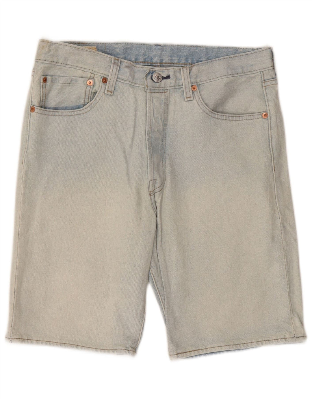 LEVI'S Masculino 501 Shorts Jeans W32 Médio Azul Algodão