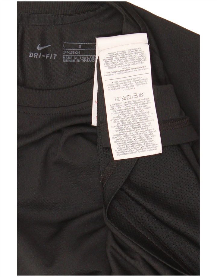 Camiseta NIKE Boys Dri Fit Top 12-13 anos grande bloco colorido preto