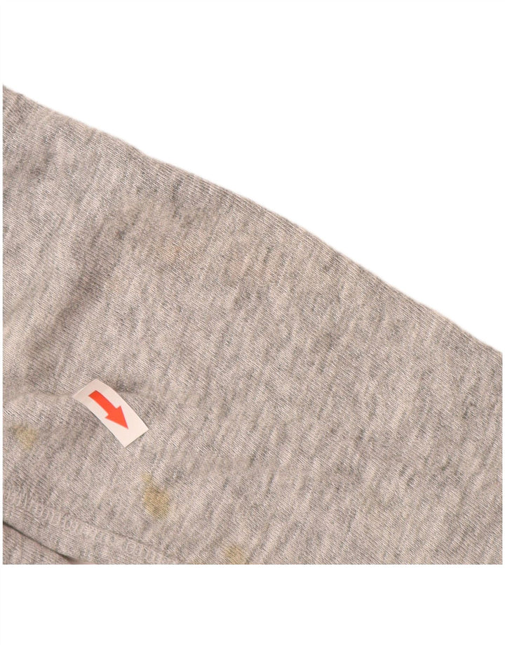 LEVI'S moletom gráfico feminino jumper UK 12 algodão cinza médio