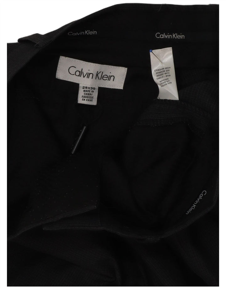 Calça Chino Reta Masculina Calvin Klein W29 L30 Poliéster Preto