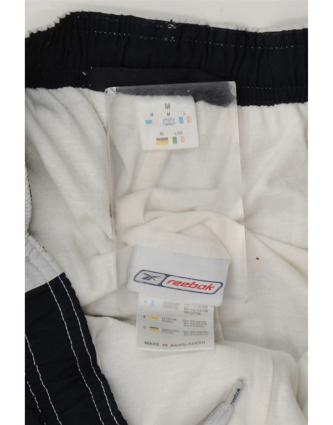 Bermuda masculina Reebok Sport Shorts cinza médio colorblock poliéster