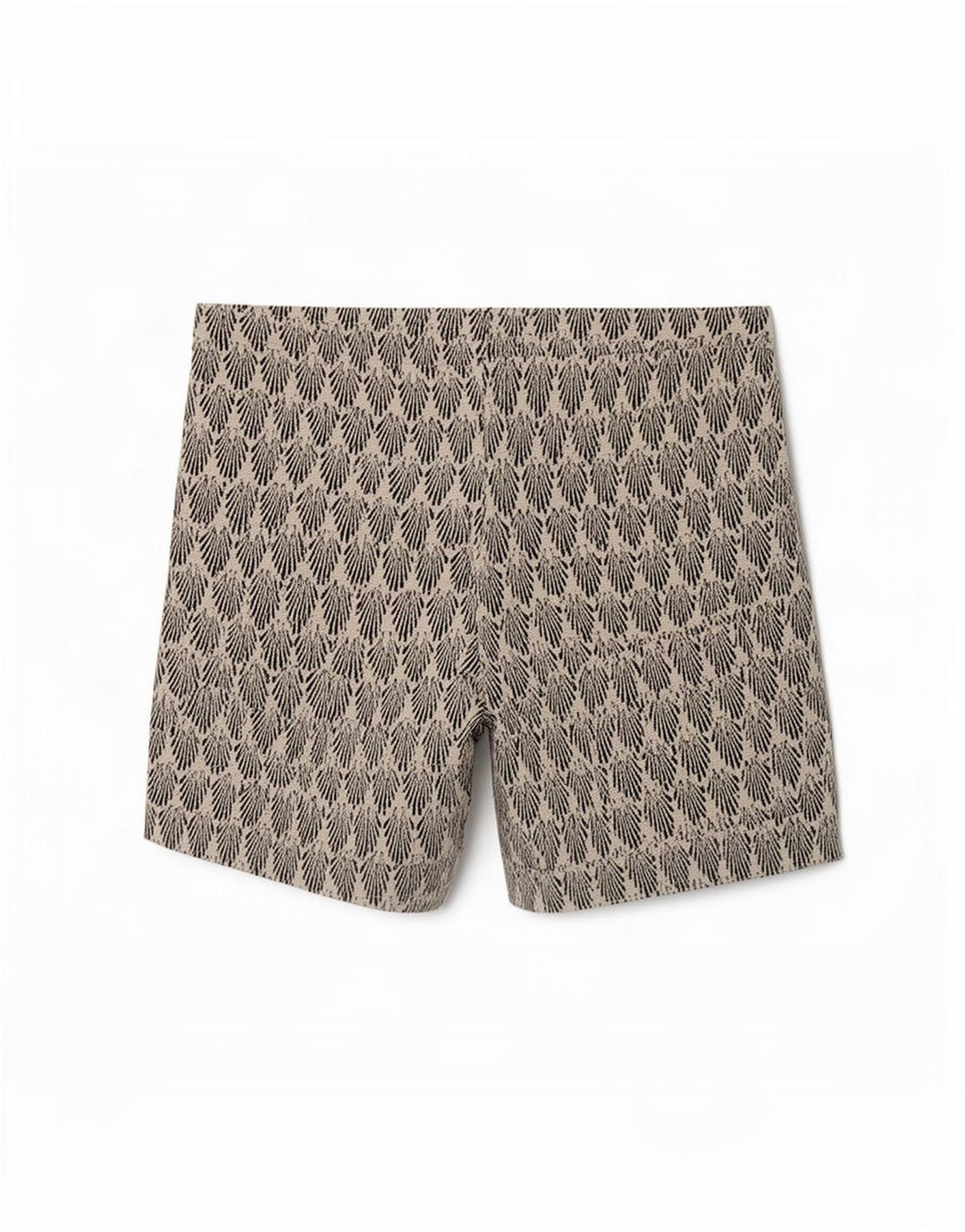 Zara Womens Abstract Pattern Hot Pants Grande W30 Poliéster Branco