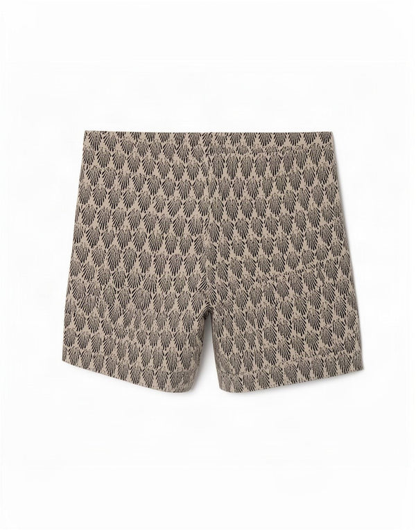 Zara Womens Abstract Pattern Hot Pants Grande W30 Poliéster Branco