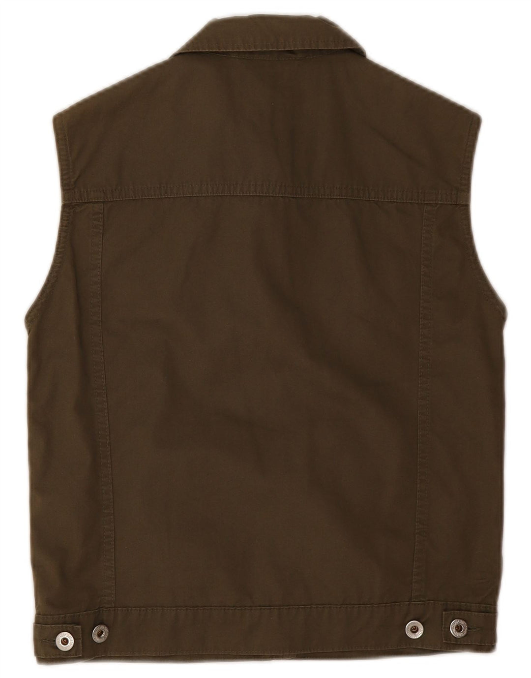 Mustang Womens Denim Gilet UK 12 Médio Algodão Cáqui