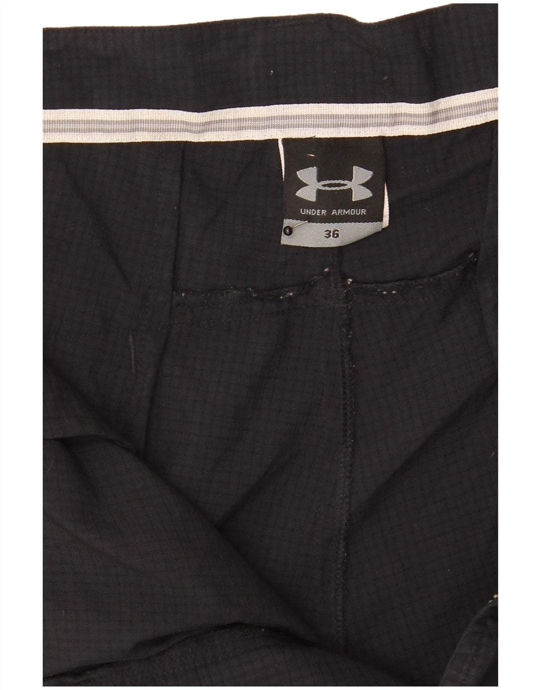 Under Armour Mens Cargo Shorts W36 Grande Xadrez Preto