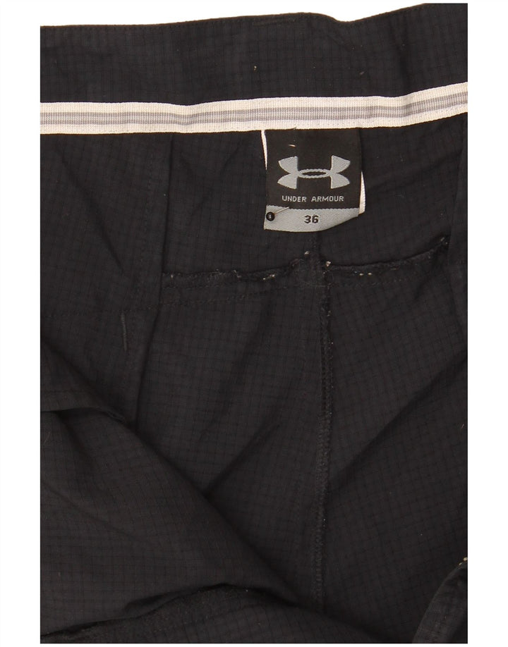 Under Armour Mens Cargo Shorts W36 Grande Xadrez Preto