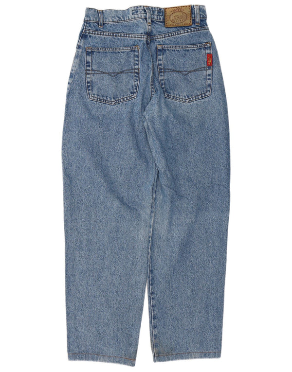 Jeans retos femininos de cintura alta VINTAGE W28 L28 algodão azul