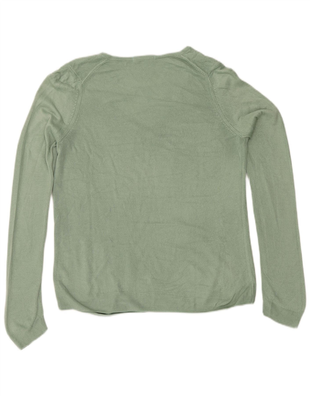 Suéter feminino Marks & Spencer com decote em V Reino Unido 12 verde médio