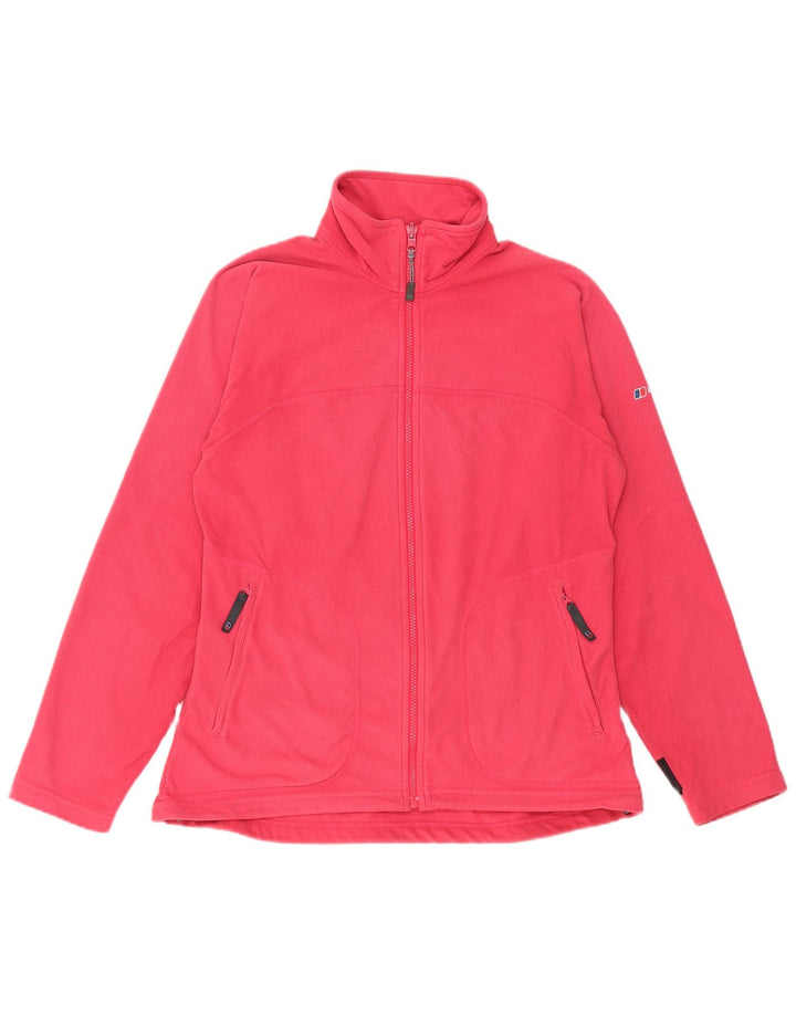 Jaqueta de lã feminina Berghaus UK 14 poliéster rosa médio