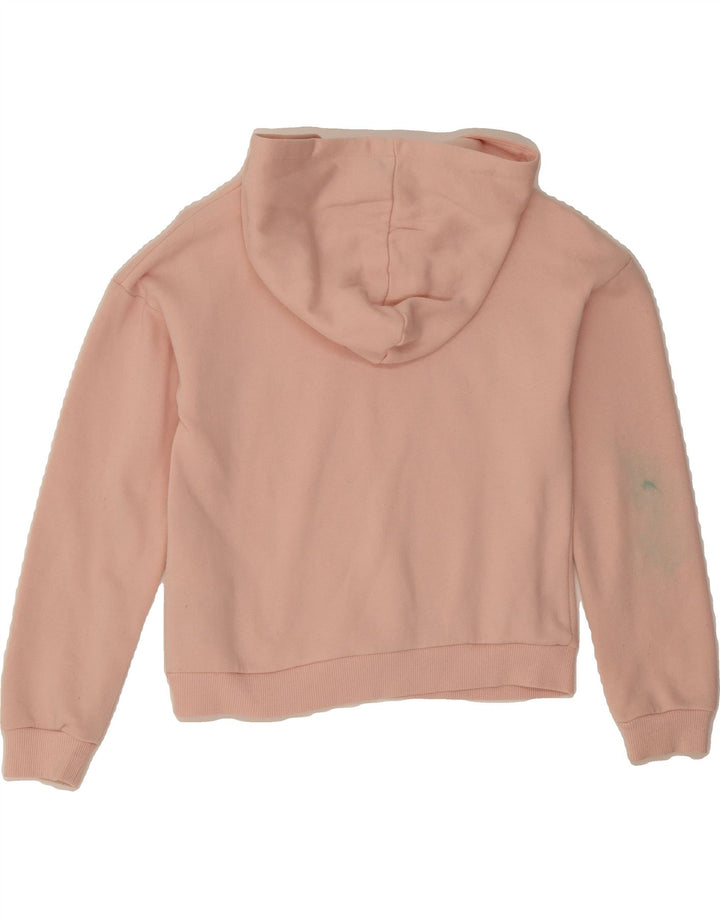 GUESS Girls Graphic Hoodie Jumper 9-10 Years Pink Cotton Vintage Guess and Second-Hand Guess from Messina Hembry 